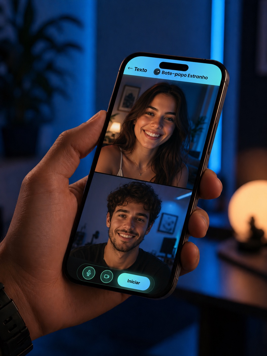 Bate-papo Estranho — tela de vídeo chat